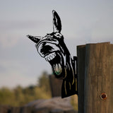 Maxbell Donkey Metal Art Handmade Metal Donkey Yard Art for Garden Courtyard Style A