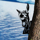 Maxbell Donkey Metal Art Handmade Metal Donkey Yard Art for Garden Courtyard Style A