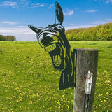 Maxbell Donkey Metal Art Handmade Metal Donkey Yard Art for Garden Courtyard Style A