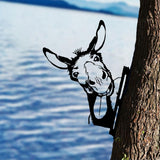 Maxbell Donkey Metal Art Handmade Metal Donkey Yard Art for Garden Courtyard Style D