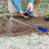 Maxbell Garden Hoe Hand Tool Sturdy Manual Hand Weeder Tool for Garden Backyard Yard Rake