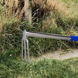 Maxbell Garden Hoe Hand Tool Sturdy Manual Hand Weeder Tool for Garden Backyard Yard Rake