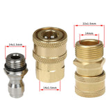 Maxbell 3x Pressure Washer Adapter Set for Power Washer Hose M22-14 Female Connector