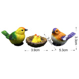 Maxbell Miniature Birds Figures Craft Sculpture Bird Statue for Home Backyard Garden