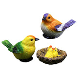 Maxbell Miniature Birds Figures Craft Sculpture Bird Statue for Home Backyard Garden