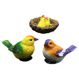 Maxbell Miniature Birds Figures Craft Sculpture Bird Statue for Home Backyard Garden