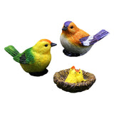 Maxbell Miniature Birds Figures Craft Sculpture Bird Statue for Home Backyard Garden