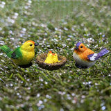 Maxbell Miniature Birds Figures Craft Sculpture Bird Statue for Home Backyard Garden