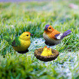 Maxbell Miniature Birds Figures Craft Sculpture Bird Statue for Home Backyard Garden