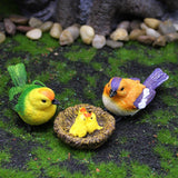 Maxbell Miniature Birds Figures Craft Sculpture Bird Statue for Home Backyard Garden