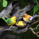 Maxbell Miniature Birds Figures Craft Sculpture Bird Statue for Home Backyard Garden