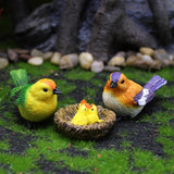 Maxbell Miniature Birds Figures Craft Sculpture Bird Statue for Home Backyard Garden