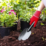 Maxbell Garden Shovel Iron Heavy Duty Garden Trowel for Transplanting Smoothing Soil S