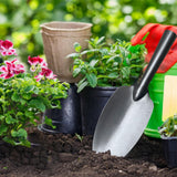 Maxbell Garden Shovel Iron Heavy Duty Garden Trowel for Transplanting Smoothing Soil L