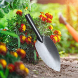 Maxbell Garden Shovel Iron Heavy Duty Garden Trowel for Transplanting Smoothing Soil L