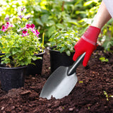 Maxbell Garden Shovel Iron Heavy Duty Garden Trowel for Transplanting Smoothing Soil L