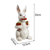 Maxbell Garden Rabbit Statue Creative Resin Craft Ornament for Yard Balcony Outdoor