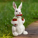 Maxbell Garden Rabbit Statue Creative Resin Craft Ornament for Yard Balcony Outdoor