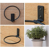 Maxbell Wall Mounted Wall Bracket Outdoor Hanigng Planter Rings for Garden Yard Wall 4inch