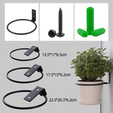 Maxbell Wall Mounted Wall Bracket Outdoor Hanigng Planter Rings for Garden Yard Wall 4inch