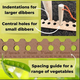 Maxbell Planting Ruler with Holes for Vegetables Precise Planting and Spacing Garden