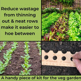 Maxbell Planting Ruler with Holes for Vegetables Precise Planting and Spacing Garden