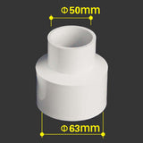 Maxbell Woodworking Extractor Reducer Vacuum Hose Adapter PVC Attachment Accessories 50mm to 63mm