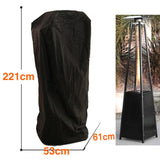 Maxbell Patio Heater Cover Waterproof 221cm Sturdy Black Polyester Fabric Dust Cover