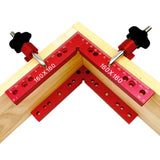 Maxbell 2 Pieces 90 Degree Positioning Square Clamp Kit for Shelving Cabinets