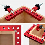 Maxbell 2 Pieces 90 Degree Positioning Square Clamp Kit for Shelving Cabinets