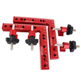 Maxbell 2 Pieces 90 Degree Positioning Square Clamp Kit for Shelving Cabinets
