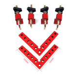 Maxbell 2 Pieces 90 Degree Positioning Square Clamp Kit for Shelving Cabinets