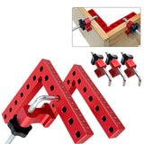Maxbell 2 Pieces 90 Degree Positioning Square Clamp Kit for Shelving Cabinets