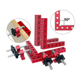 Maxbell 2 Pieces 90 Degree Positioning Square Clamp Kit for Shelving Cabinets