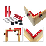 Maxbell 2 Pieces 90 Degree Positioning Square Clamp Kit for Shelving Cabinets