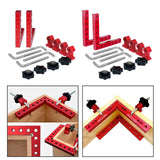 Maxbell 2 Pieces 90 Degree Positioning Square Clamp Kit for Shelving Cabinets