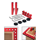 Maxbell 2 Pieces 90 Degree Positioning Square Clamp Kit for Shelving Cabinets