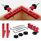Maxbell 2 Pieces 90 Degree Positioning Square Clamp Kit for Shelving Cabinets