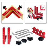 Maxbell 2 Pieces 90 Degree Positioning Square Clamp Kit for Shelving Cabinets