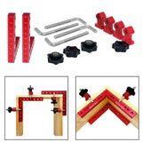 Maxbell 2 Pieces 90 Degree Positioning Square Clamp Kit for Shelving Cabinets