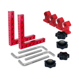 Maxbell 2 Pieces 90 Degree Positioning Square Clamp Kit for Shelving Cabinets