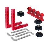 Maxbell 2 Pieces 90 Degree Positioning Square Clamp Kit for Shelving Cabinets