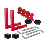 Maxbell 2 Pieces 90 Degree Positioning Square Clamp Kit for Shelving Cabinets