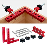 Maxbell 2 Pieces 90 Degree Positioning Square Clamp Kit for Shelving Cabinets