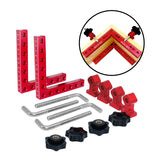 Maxbell 2 Pieces 90 Degree Positioning Square Clamp Kit for Shelving Cabinets