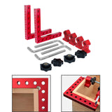 Maxbell 2 Pieces 90 Degree Positioning Square Clamp Kit for Shelving Cabinets