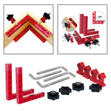 Maxbell 2 Pieces 90 Degree Positioning Square Clamp Kit for Shelving Cabinets