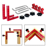 Maxbell 2 Pieces 90 Degree Positioning Square Clamp Kit for Shelving Cabinets