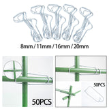 Maxbell 50x Plant Trellis Wire Clip Plant Connecting Buckles for Greenhouse Cucumber 8mmx8mm