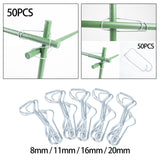 Maxbell 50x Plant Trellis Wire Clip Plant Connecting Buckles for Greenhouse Cucumber 8mmx8mm
